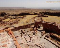 Auch die wiederaufgebauten Türme können betreten werden und bieten einen guten Überblick über das Gelände.